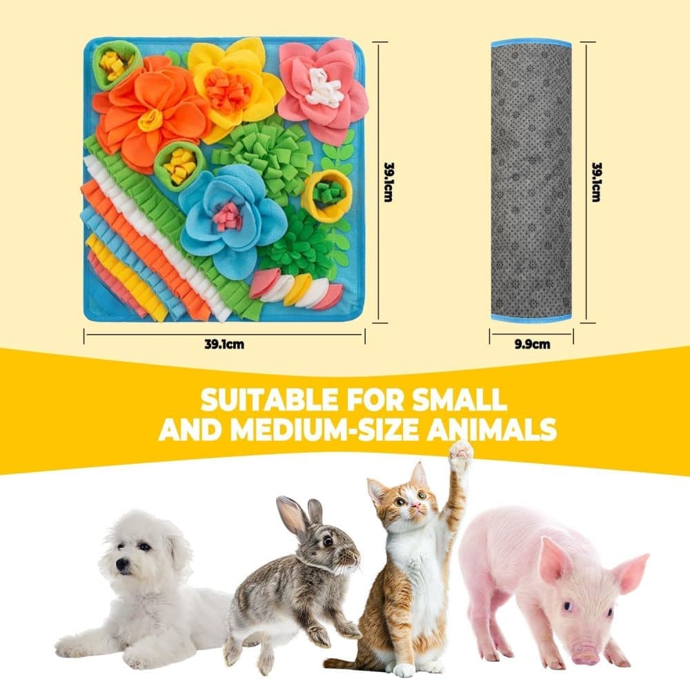 Interactive Slow Feeding Mat for Dogs, Portable Snuff Mat for Foraging Training, Blue — image 2