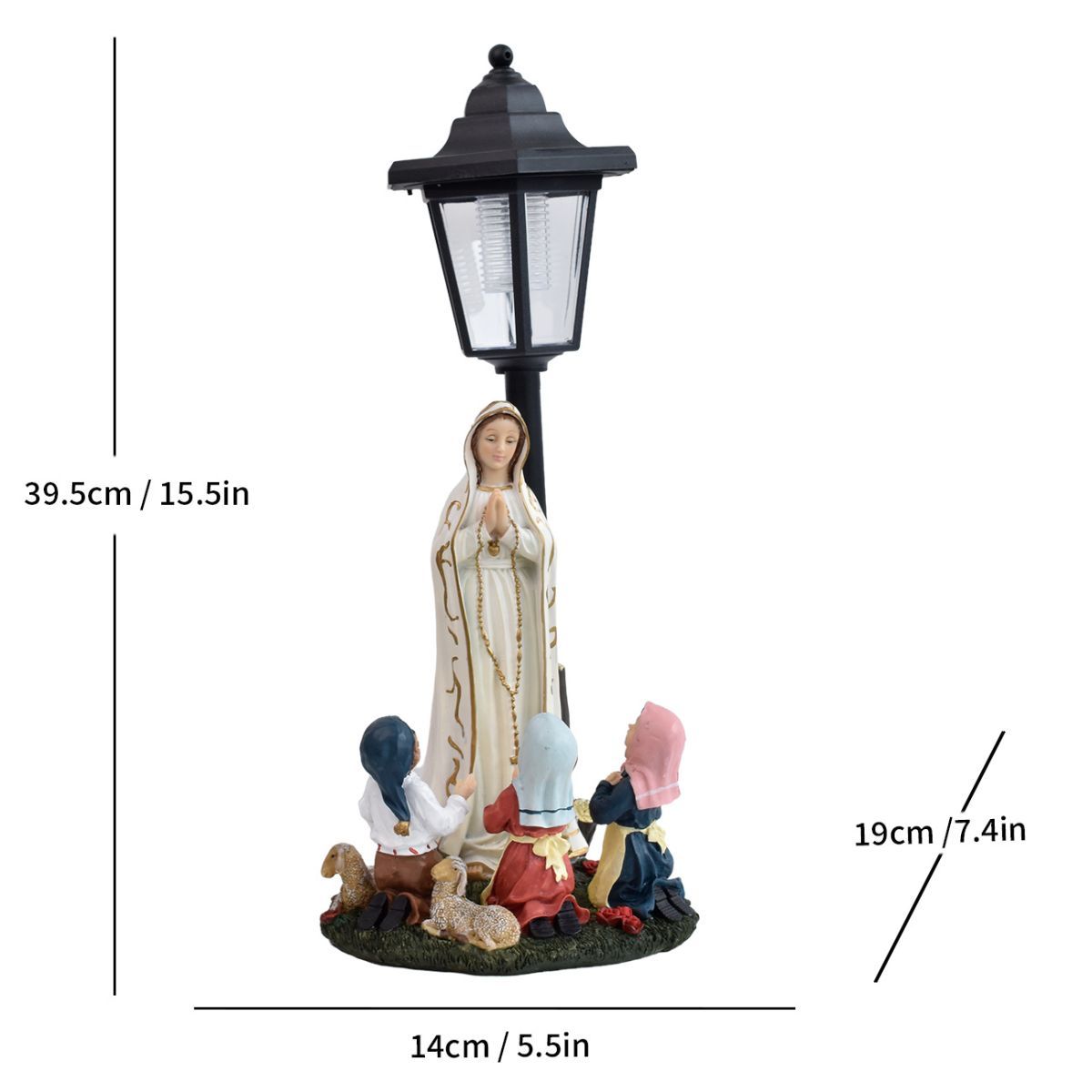 Resin Hummingbird Solar Lamp Outdoor Garden Sculpture Couple Hummingbird - Multi-color - Size 53 — image 2