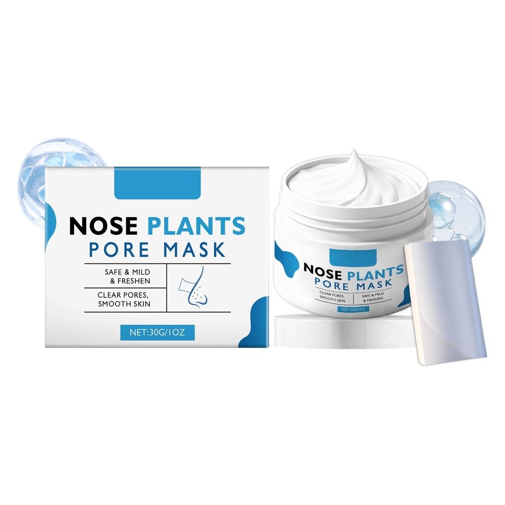 Pore Cleanser Purifying Peel off Face Mask with 60 PCS Strips, Aloe Facial Mask, Strawberry Nose Purifying, Deep Cleansing for All Skin Types