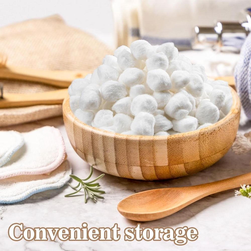 Cotton Balls, Pure Cotton Balls, Absorbent, 100 Count - Soft,Multipurpose Cotton Balls for Makeup Removal (0.3g/ball), White