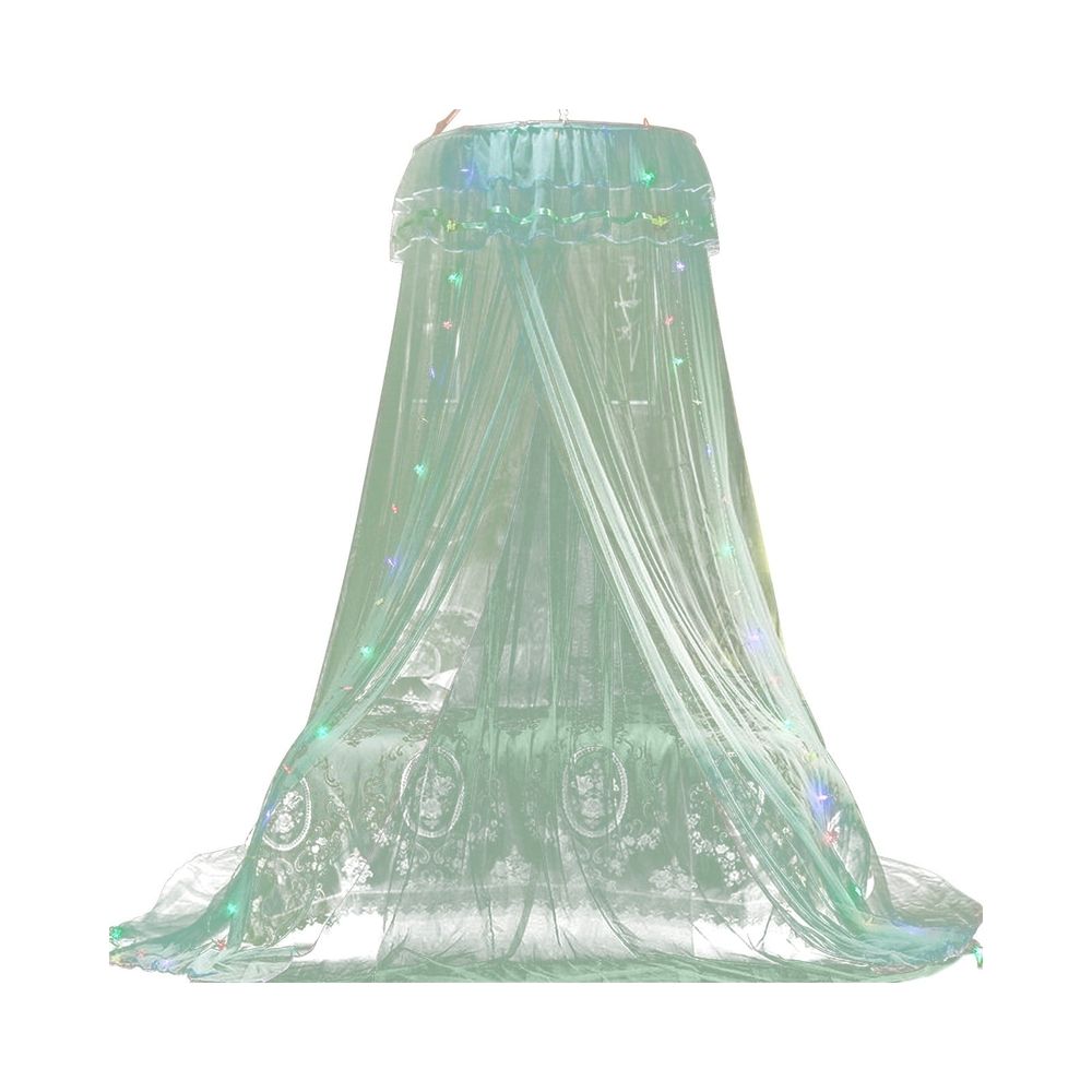 Bed Canopy for Girls - Princess Elegant Lace Round Sheer Mesh Bed Curtains - Canopy for Girls Room Bedding Net for Twin Full Queen King Size 26.25-27.89x2.3x8.53FT