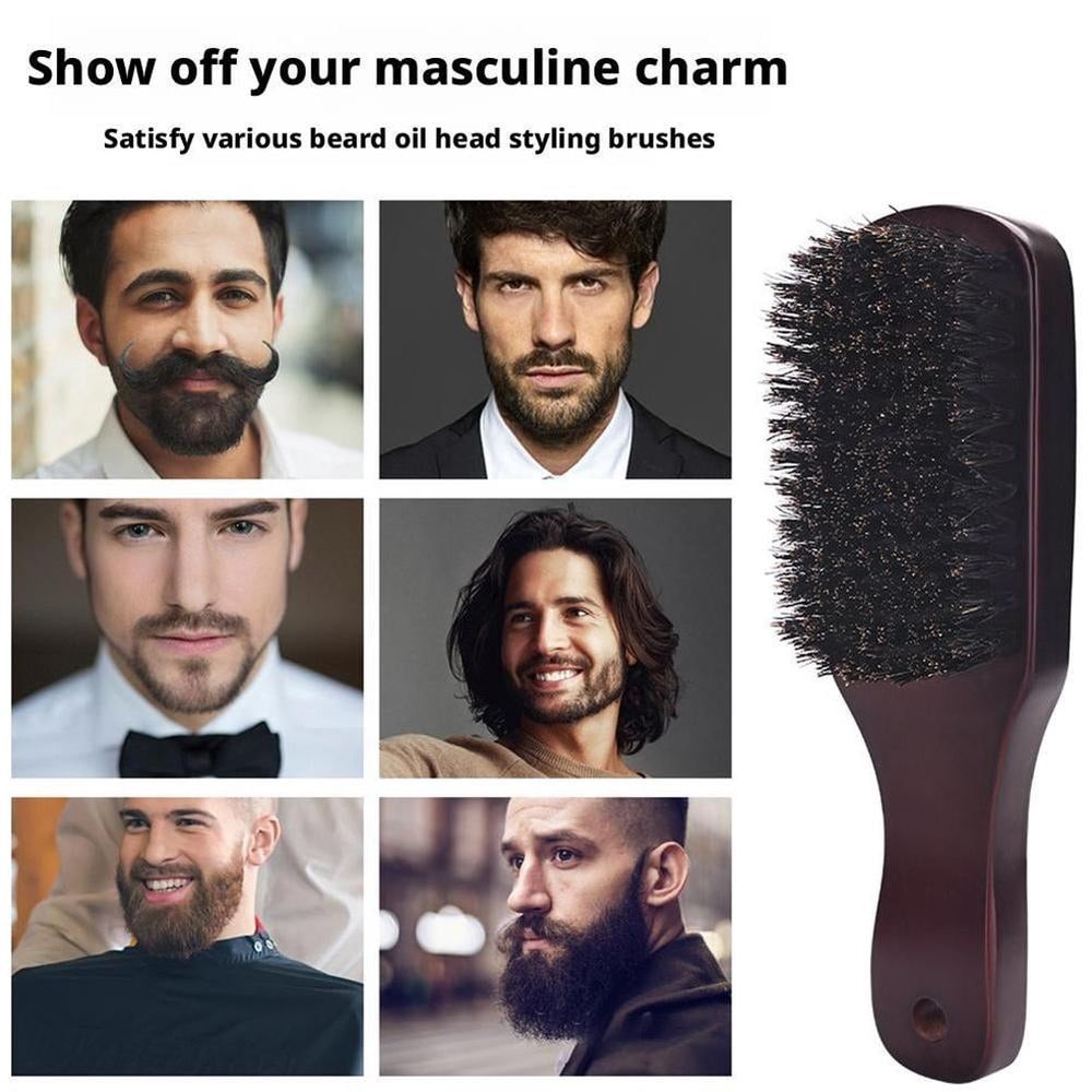 Mens Boar Bristle Hair Brush, Natural Boar Bristle Brush New Hair