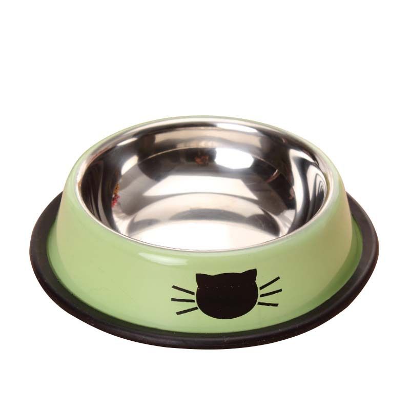 Cat Bowl Pet Bowl Water Bowl with Non-Slip Rubber Base Small Pet Bowl Cat Feeding Bowls Set of 2 (Multicolor)