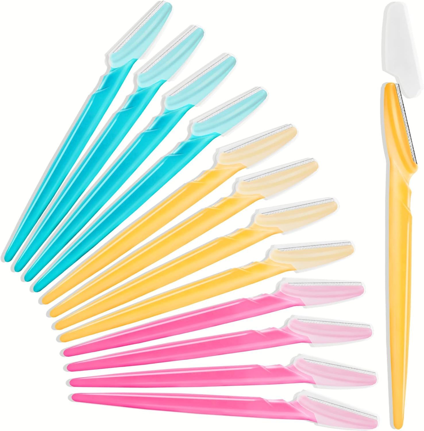 12 Pcs Eyebrow Razors for Women, Dermaplane Face Razor for Exfoliating and Eyebrow Shaping