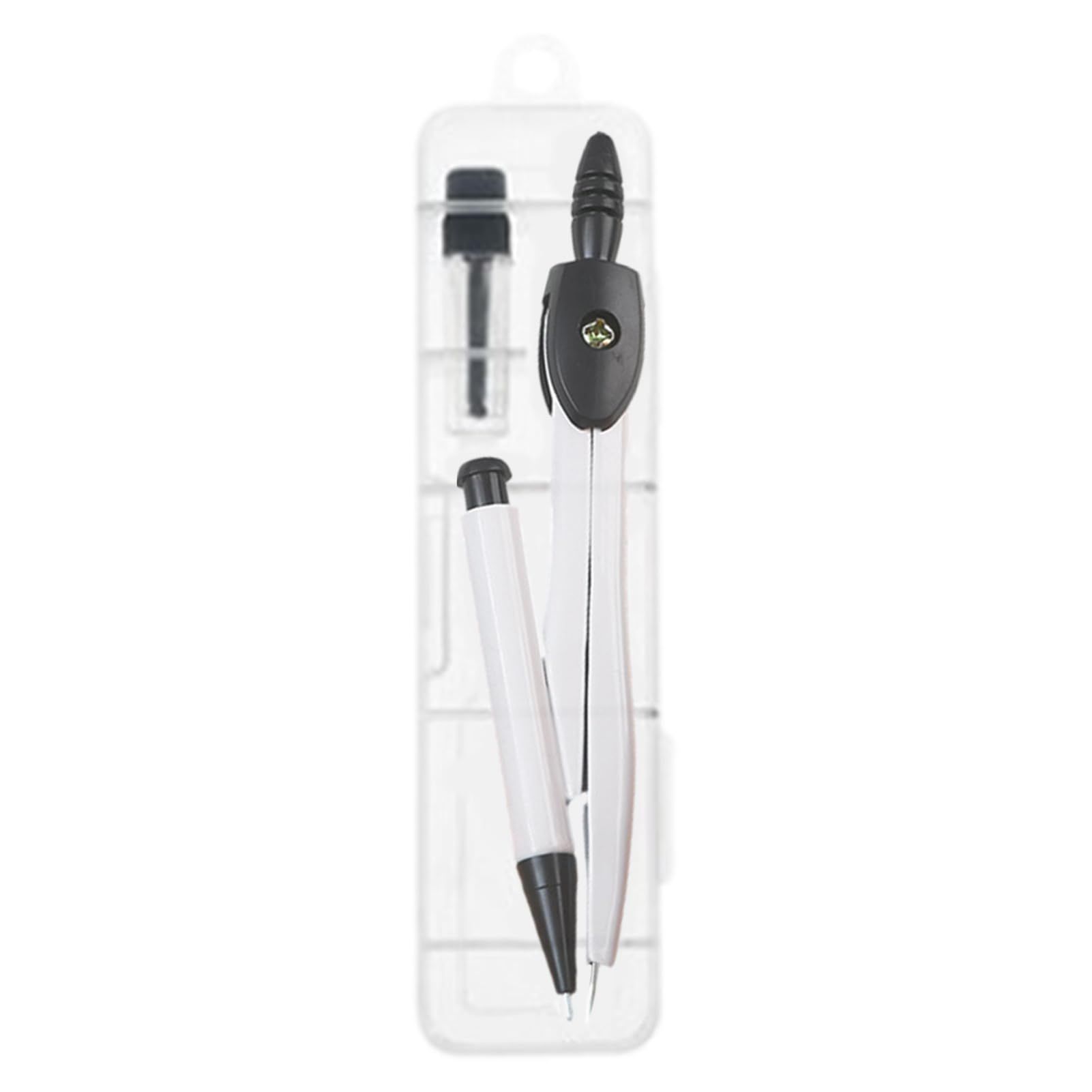 Math Compass | with Shatterproof Storage Box Pencil Holder Stainless Steel Circle Compass Drafting Tools for Geometry