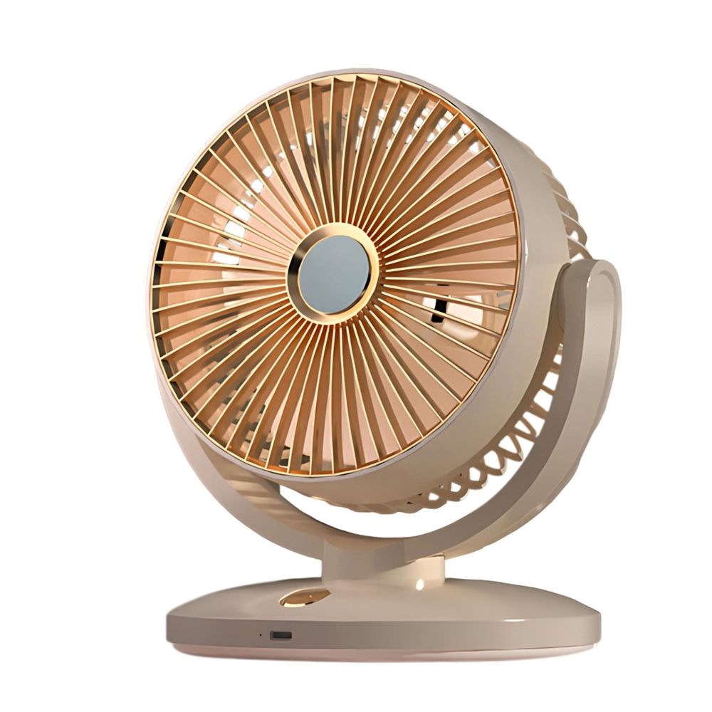 Electric Desktop Fan - 2-in-1 Air Circulator & Warm Air Fan, 3 Speeds, Compact for Office/Dorm, Quiet & Energy Saving (8-Inch)
