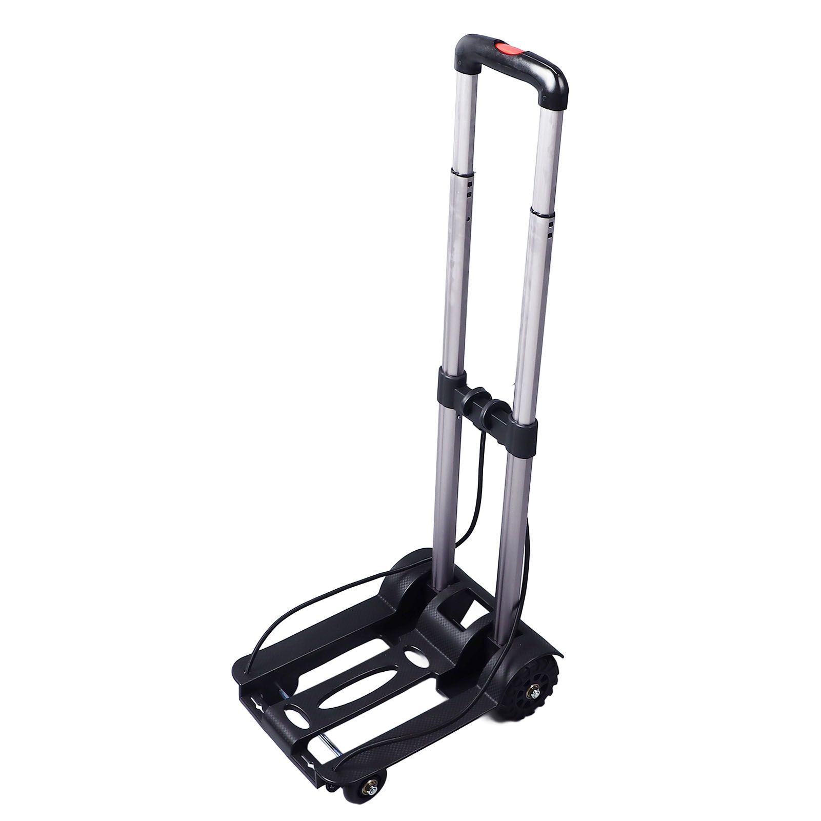 Portable Foldable Dolly Cart With Retractable Handle Wheels Aluminum Alloy Plastic Foldable Hand Truck for Moving