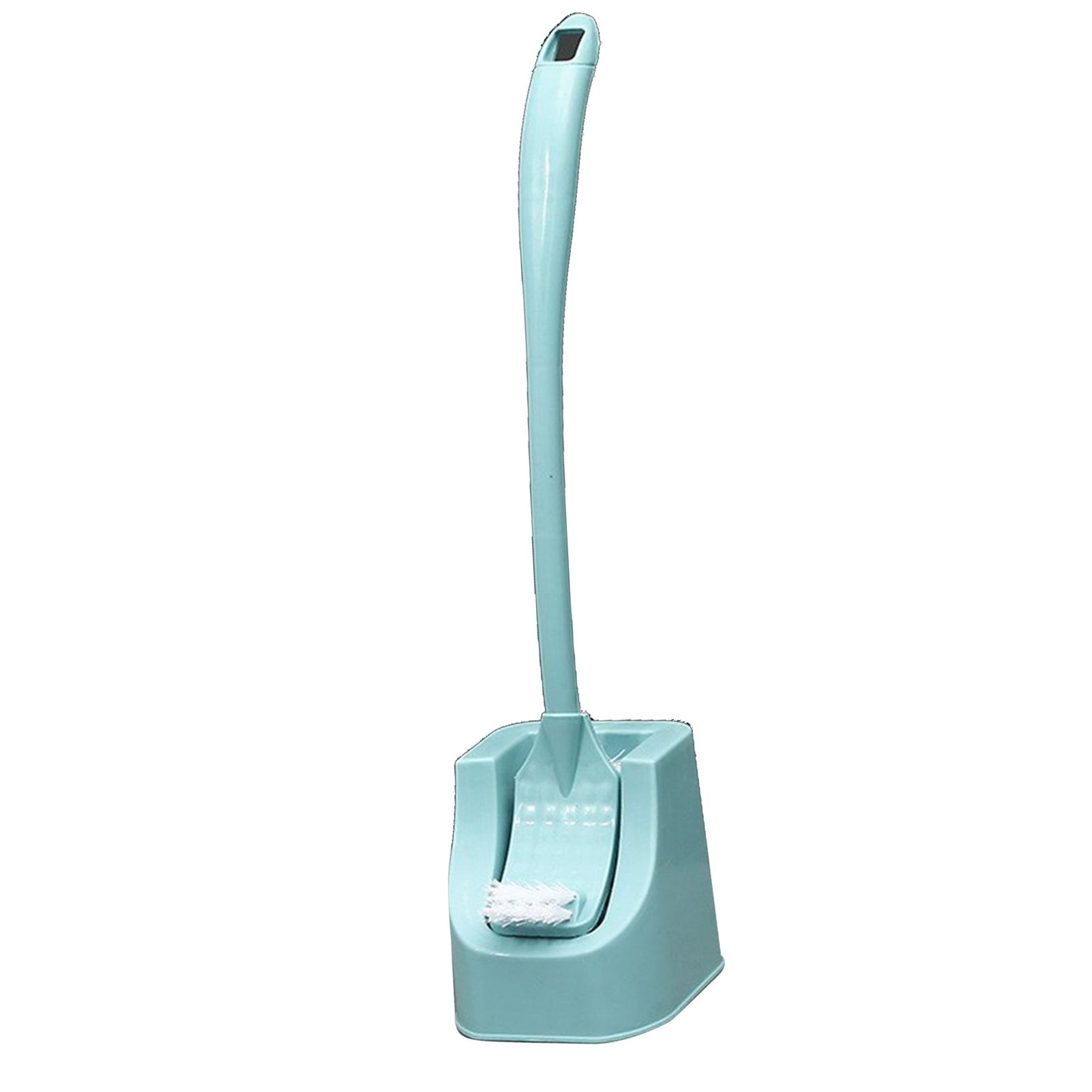 Toilet Brush Highly Efficient Wall Mounted Long Handle Ergonomic Toilet Bowl Brush Holder Set for Bathroom Blue