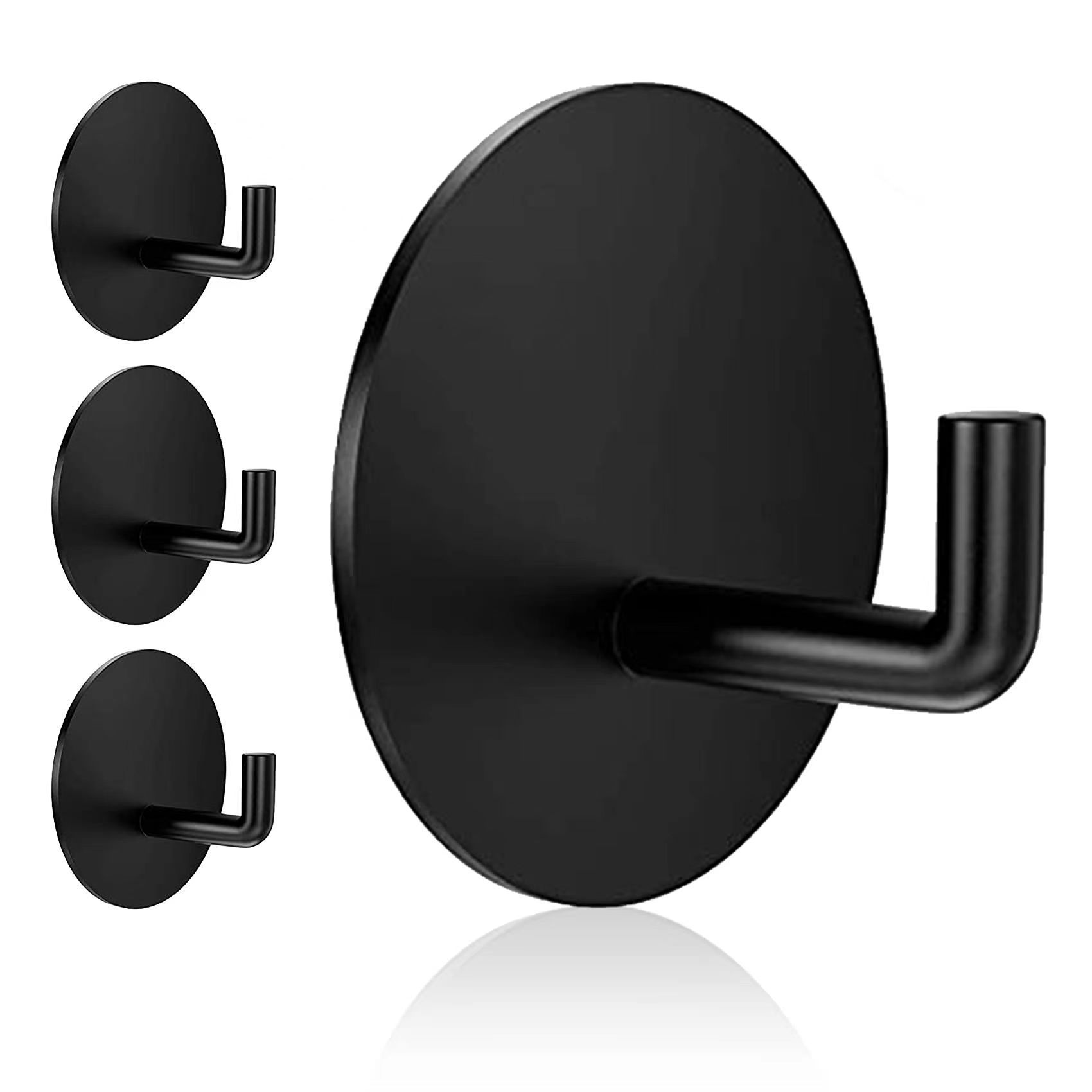 Adhesive Hooks Heavy Duty Waterproof in Shower Hooks for Hanging Loofah, Towels, Clothes, Robes for Bathroom 4 Pcs