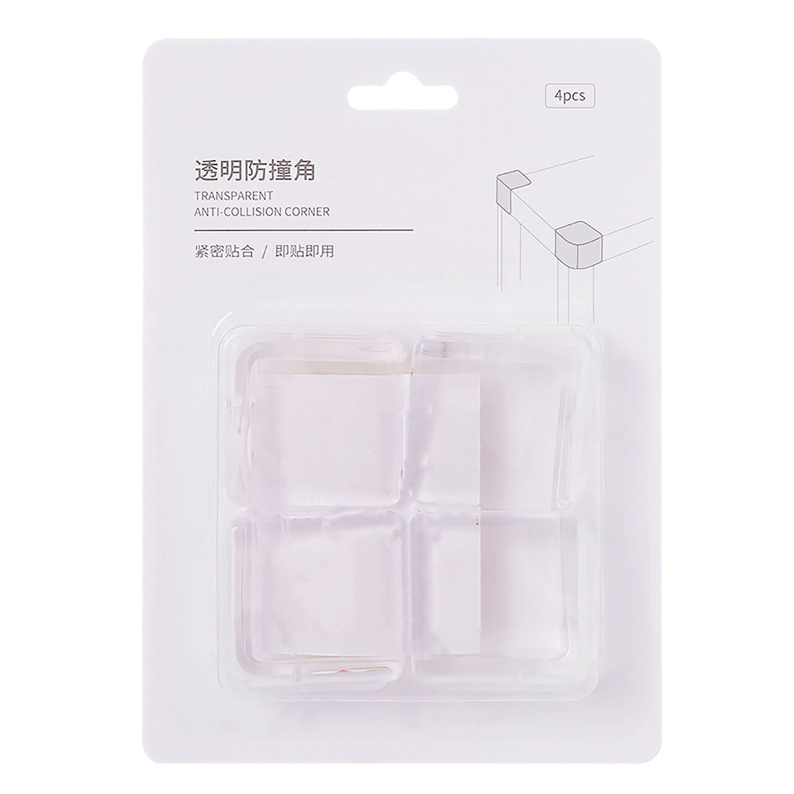 4PCS Furniture Corner Bumper Multifunctional Transparent Children Table Corner Cover for Home