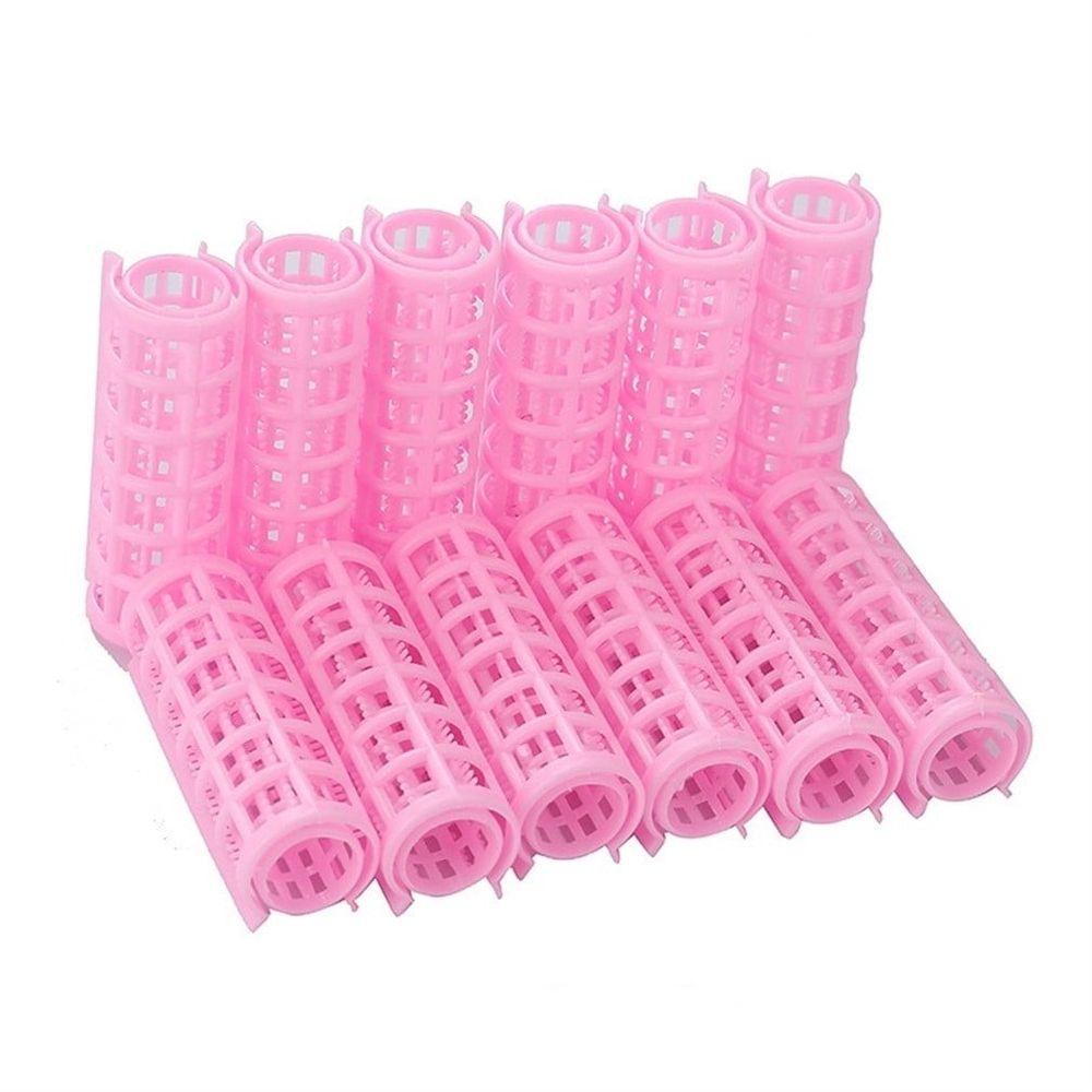 14 Pieces Hair Roller,0.6 inch/ 1.5 cm Small Size Plastic Hair Rollers Hair Curlers for Short Hair Long Hair Hairdressing Styling Tools (Random Color)