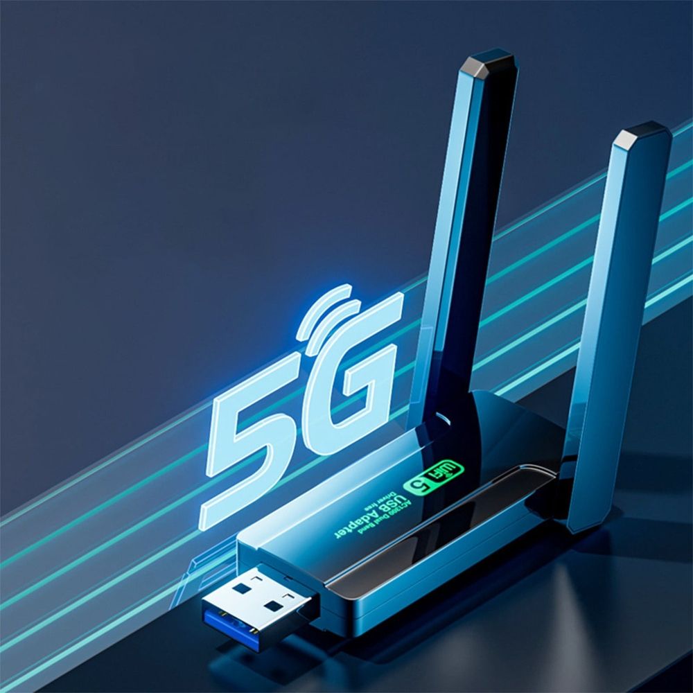 WiFi Extender 1300Mbps - 3.14x2.6in, Wireless Internet Booster Repeater Dual Band 2.4G 5G with High Gain Antennas for Home Office Signal Coverage