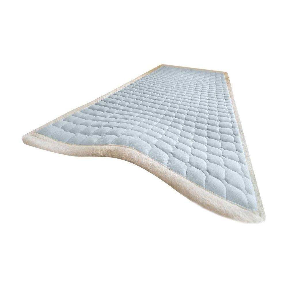 Winter Soft Mattress for Bunk Bed - Antistatic Milk Velvet, Ergonomic 3-Layer Design, Durable and Skidproof, Ideal for Comfortable Sleep in Student Dormitories,Dark Blue