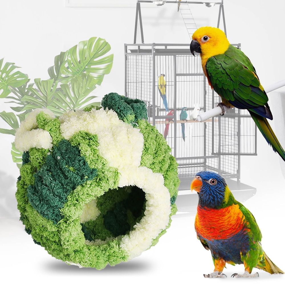Bird Nest, Conure Breeding House Lovebird Bed for Conure, Lovebird, Canary, Finch, Coneshape Birds, Hamster, Small Pets