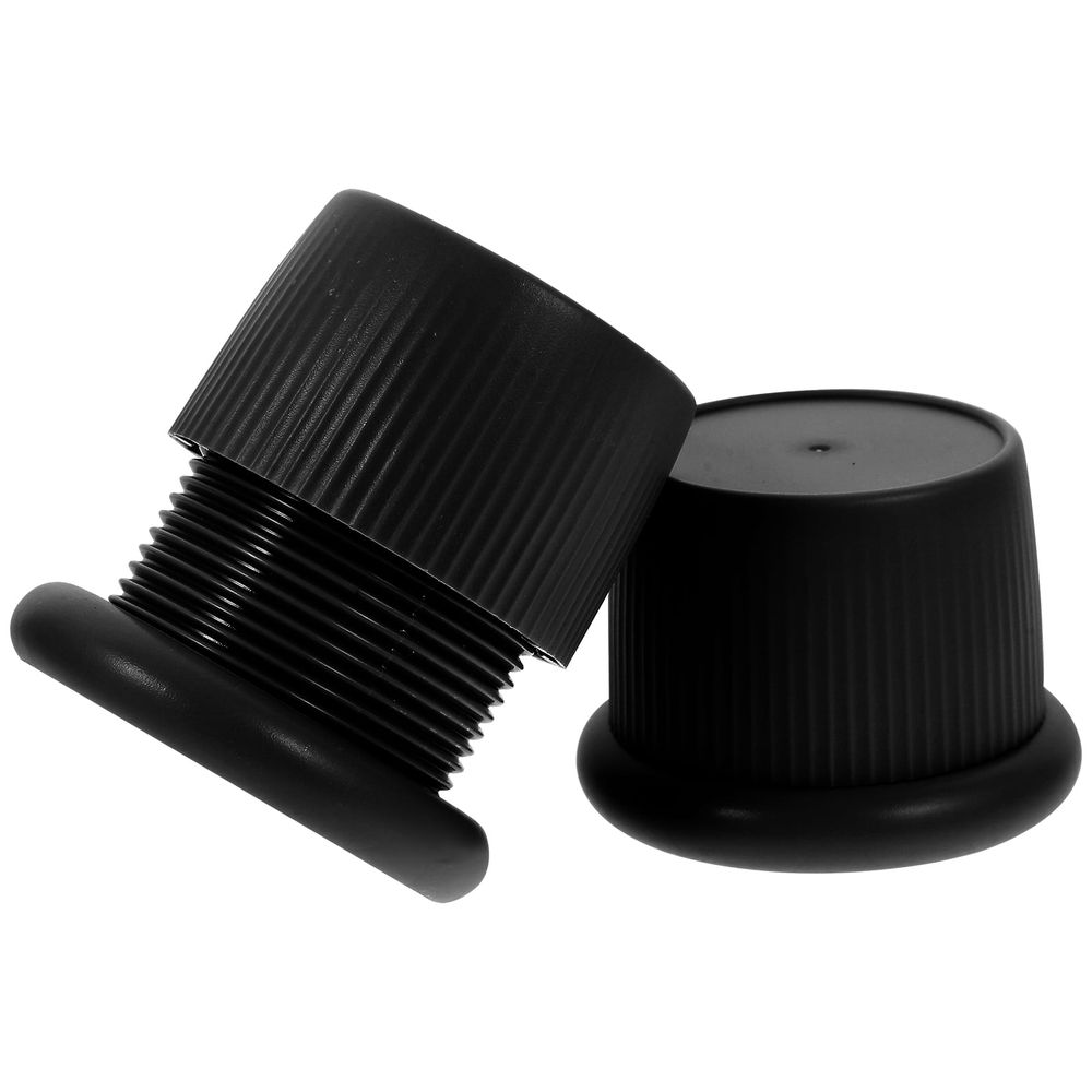 2 Pcs Anti-collision for Top Wall Anti-squeak Headboard Bumpers Headboards Black alicious