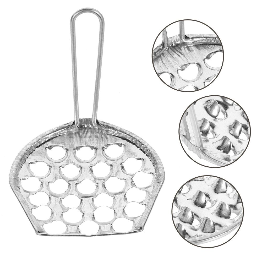 Plated Silver Kitchen Bean Jelly Scraper with Metal Mesh for Cold Noodles and Cheese
