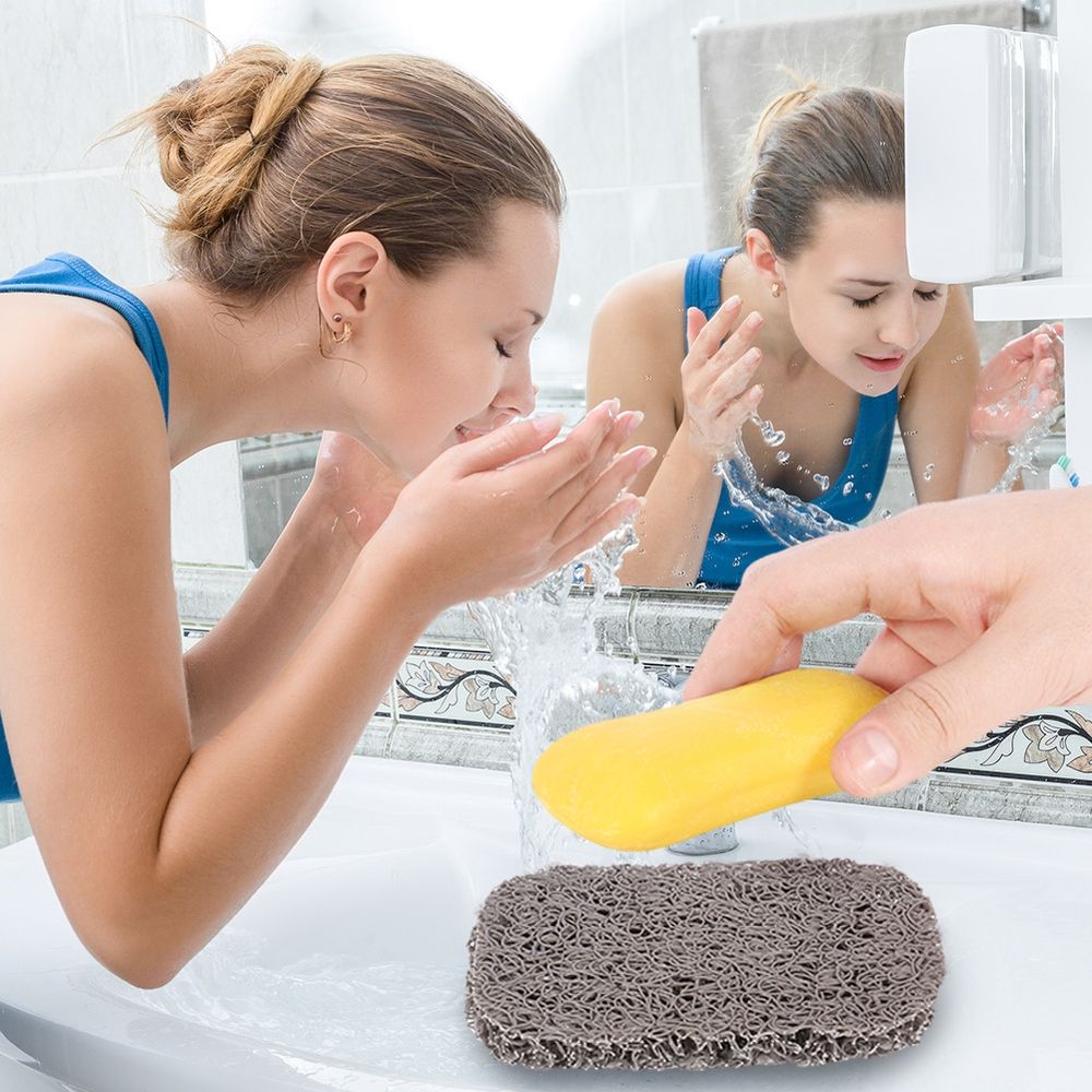 12 Pcs Soap Saver for Bar Soap, Soap Holder Accessory, Soap Saver Pads, Draining Soap Bar Holder, Self Draining Pads, Non-Slip PVC Dishes Soap Holder Accessory for Bath Supplies