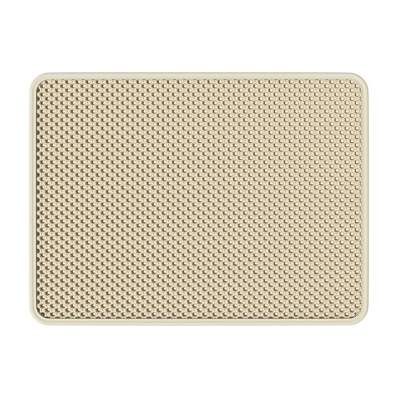 Cat Litter Mat, Anti-Tracking Litter Mat, 60*35cm,Khaki