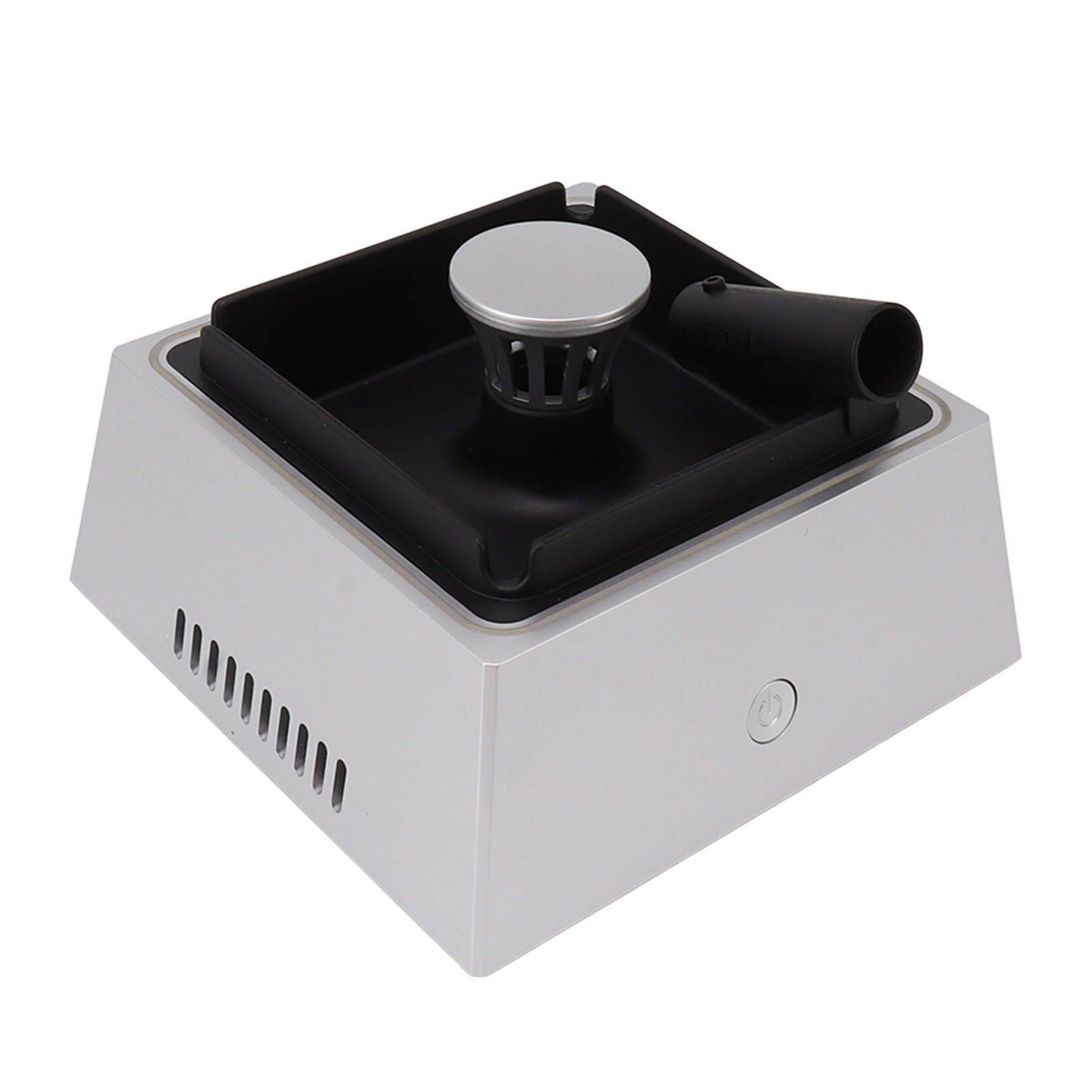 2 in 1 Purifier Ashtray Non Slip 1200mAh Light Weight USB Type C Smokeless Ashtray Air Purifier for Indoor Office Silver