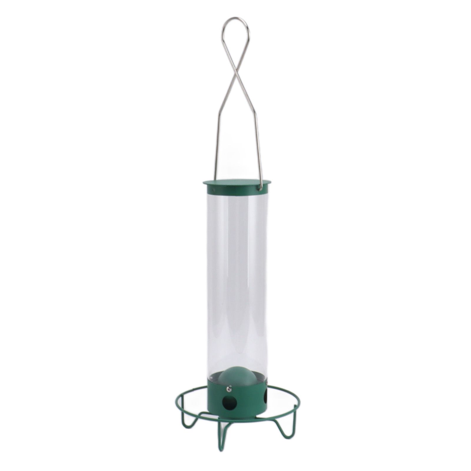 Squirrel Proof Wild Bird Feeder Large Capacity 4 Holes Portable Outdoor Hanging Bird Feeder Easy To Fill Weather Resistant