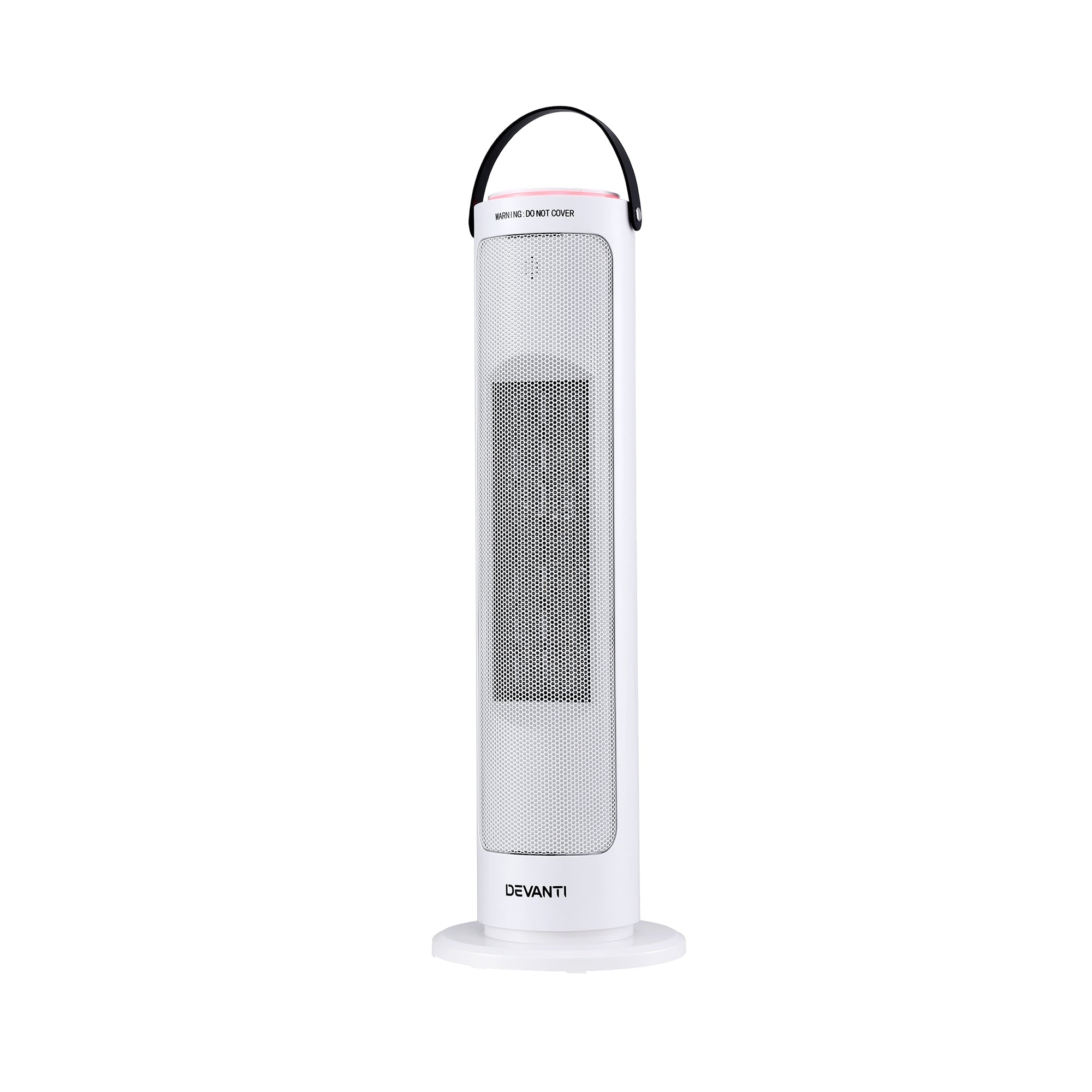 Devanti Ceramic Tower Heater 2000W Electric Oscillating Portable Timer White