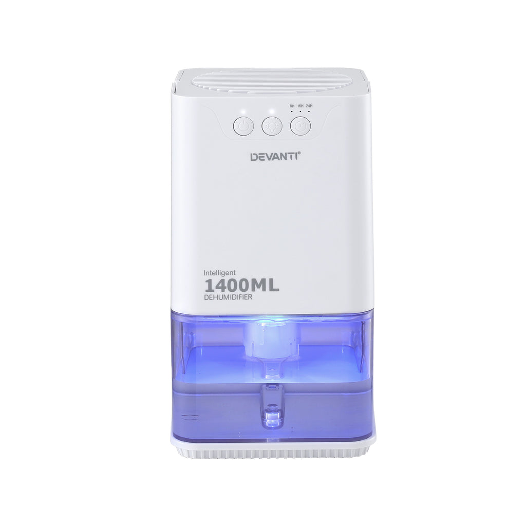 Devanti Dehumidifier 1400ml Portable Quiet Electric Moisture Absorber Bedroom