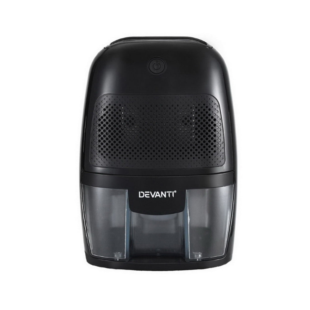 Devanti Dehumidifier 600ml Portable Mini Air Purifying Moisture Absorber Black