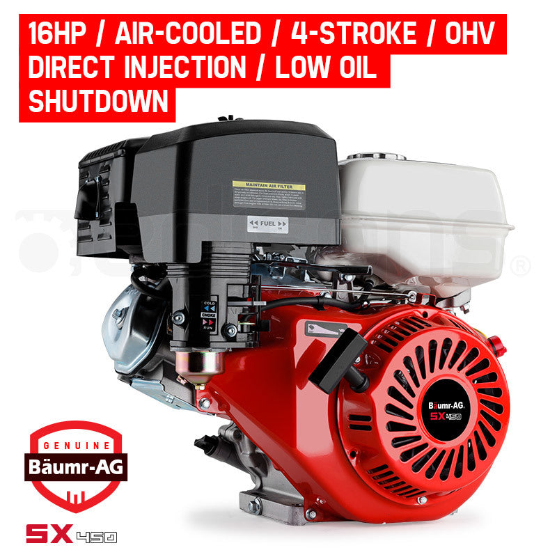 NNEMB 16HP Petrol Engine OHV Stationary Motor 4-Stroke Horizontal Shaft Replacement
