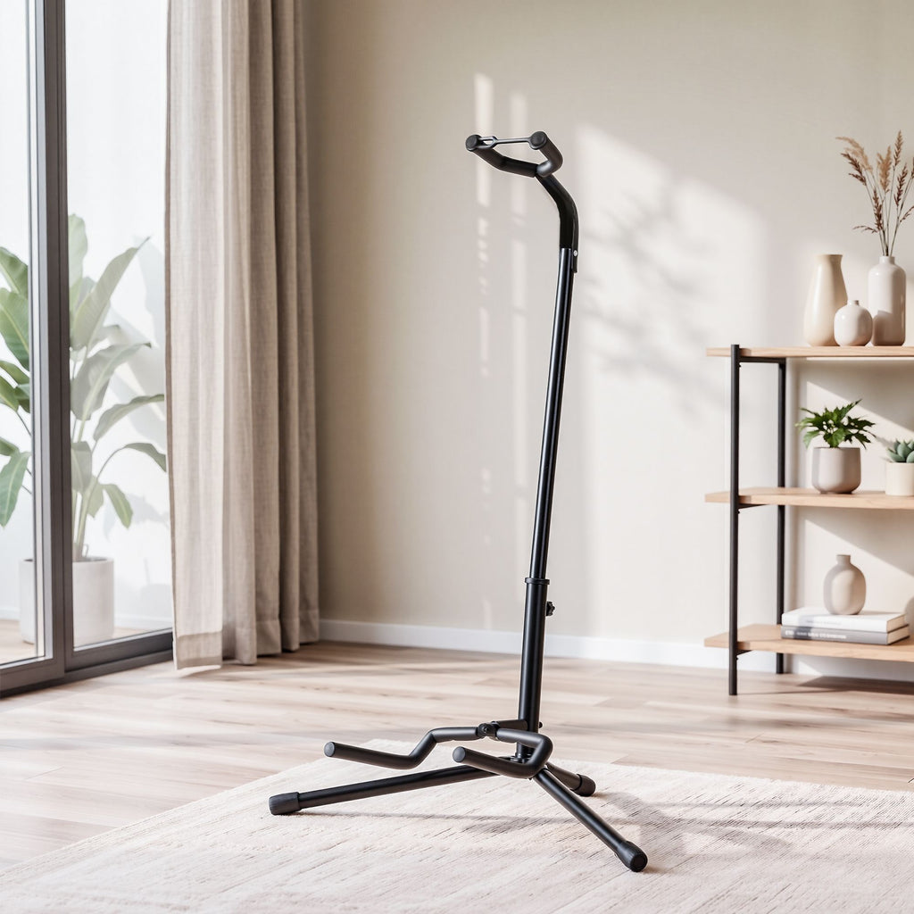 Guitar Stand Folding Adjustable Instrument Holder Rack Acoustic Electric Bass