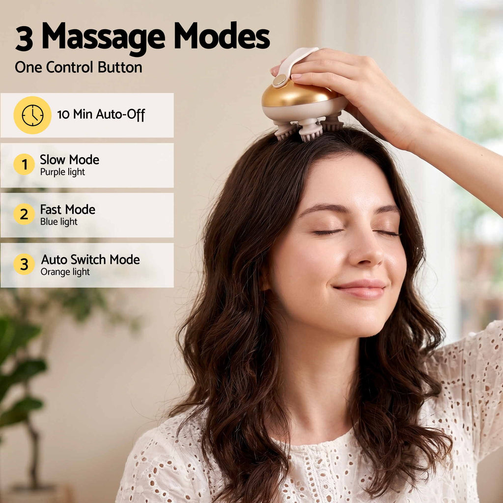 Livemor Scalp Massager Kneading Rechargeable Waterproof Head Shower Massage
