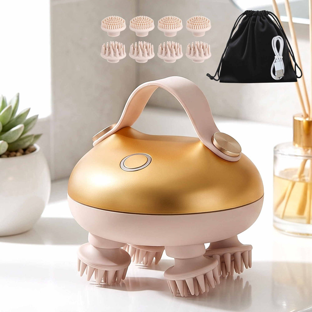 Livemor Scalp Massager Kneading Rechargeable Waterproof Head Shower Massage