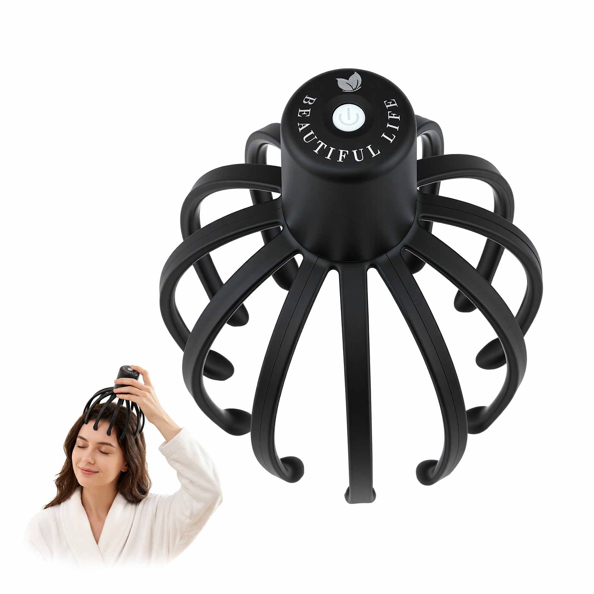 Livemor Head Massager Electric Scalp 360 Cordless Portable 3 Modes
