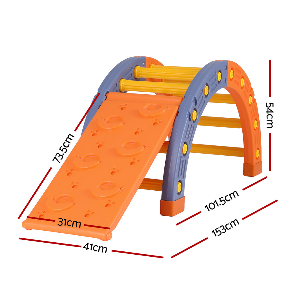 Keezi Kids Pikler Arch Climber Set with Slide Indoor Outdoor Toddler Toys