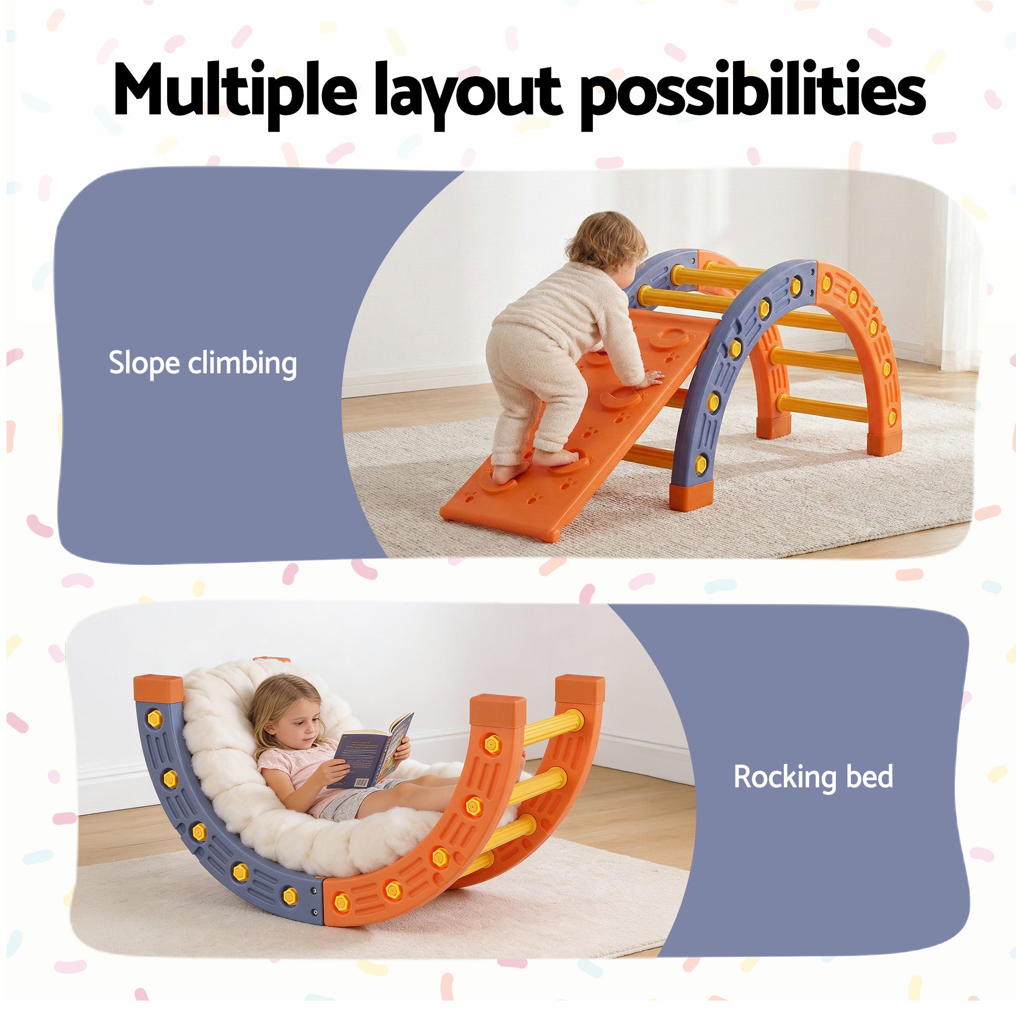Keezi Kids Pikler Arch Climber Set with Slide Indoor Outdoor Toddler Toys