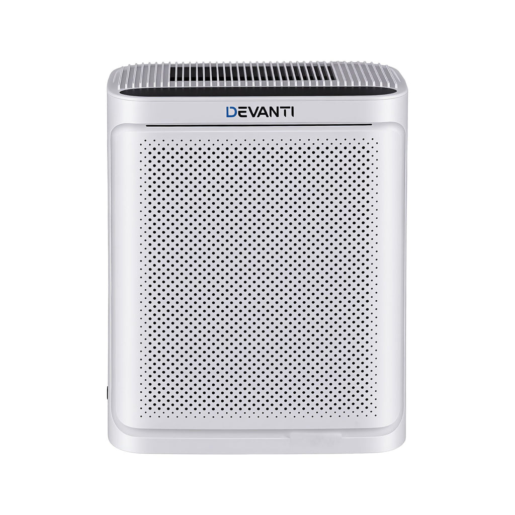 Devanti Air Purifier HEPA Air Cleaner Digital Display Bedroom White