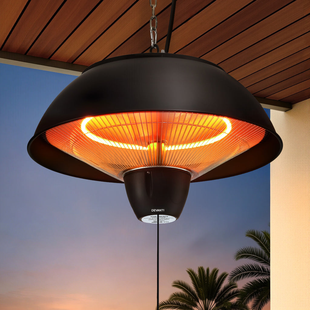 Devanti Electric Patio Heater 1500W Infrared Ceiling Mount Outdoor Strip Remote