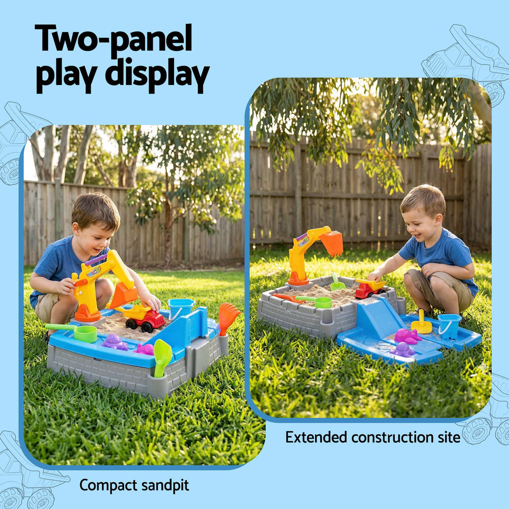 Keezi 2-in-1 Kids Sandpit Water Table Excavator Digger Sensory Play Toys