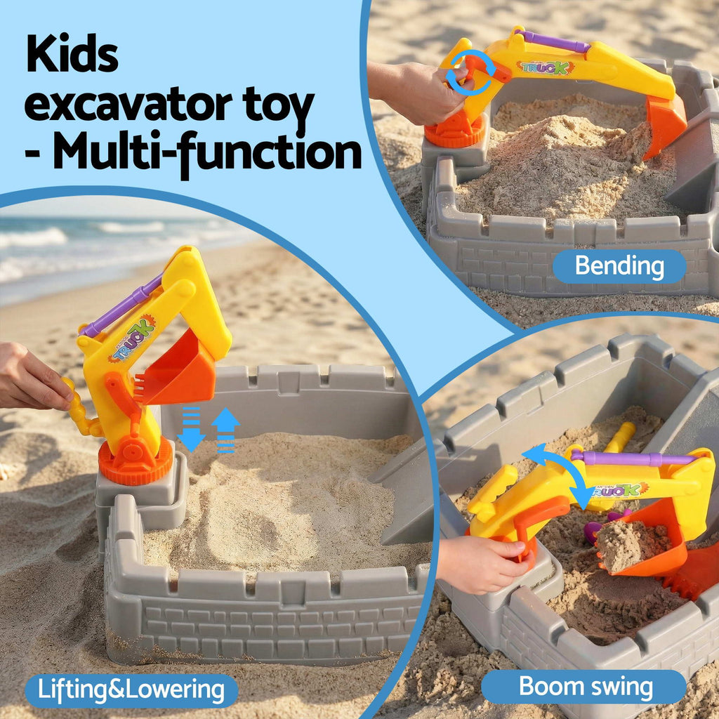 Keezi 2-in-1 Kids Sandpit Water Table Excavator Digger Sensory Play Toys