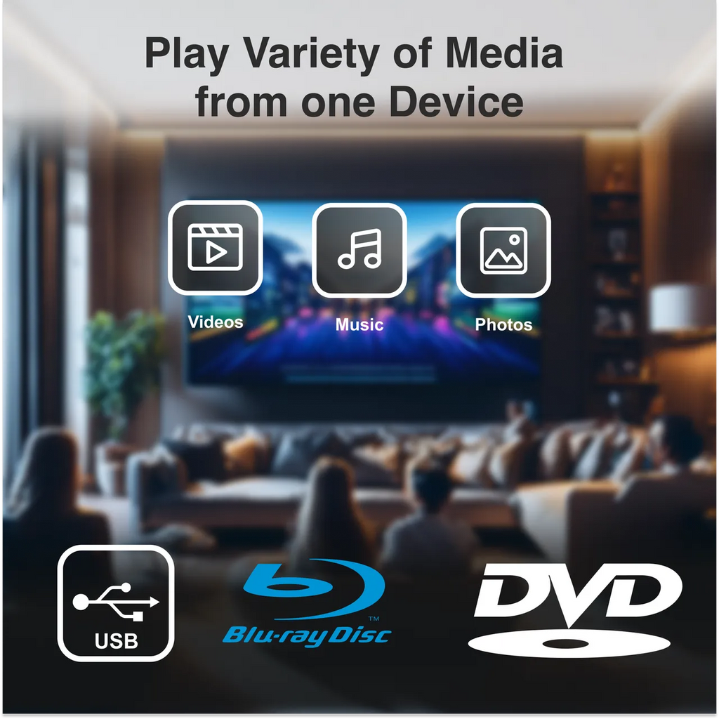 Laser Blu-Ray Player with Multi Region Playback