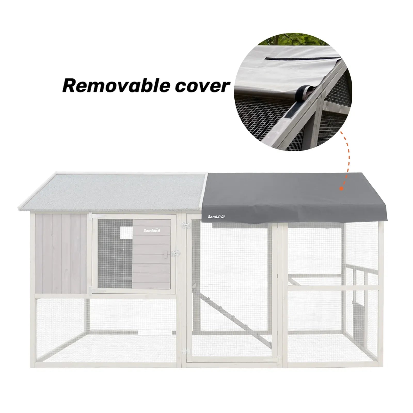 Samland Waterproof Roof Cover for Large Wooden Chicken Coop DCN2512