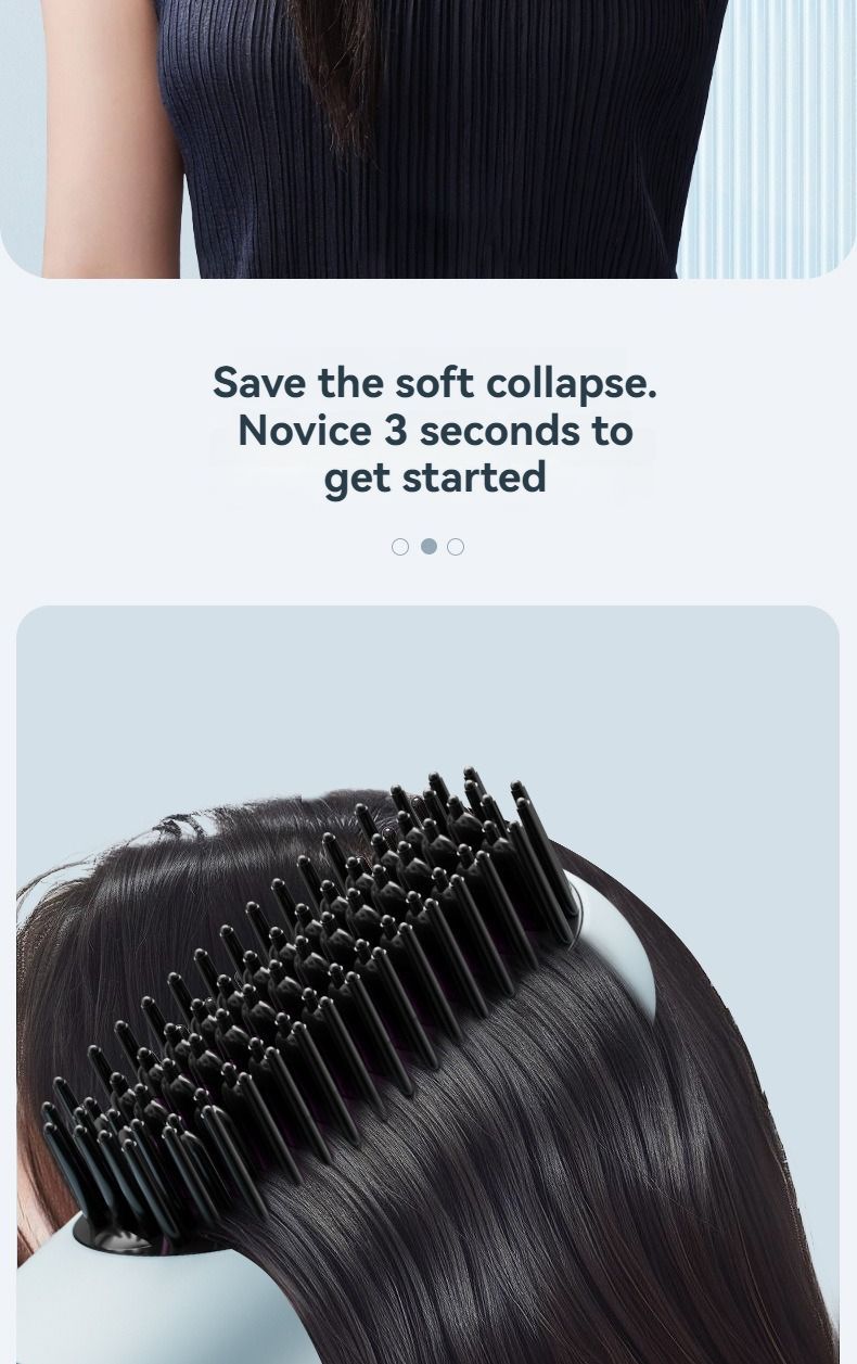 wireless hair comb, cold air hair comb, straightening comb, curling comb, hair styling tool, portable hair comb, Australia hair tool, rechargeable hair comb, travel hair straightener, versatile hair styler - Mocha - Size E