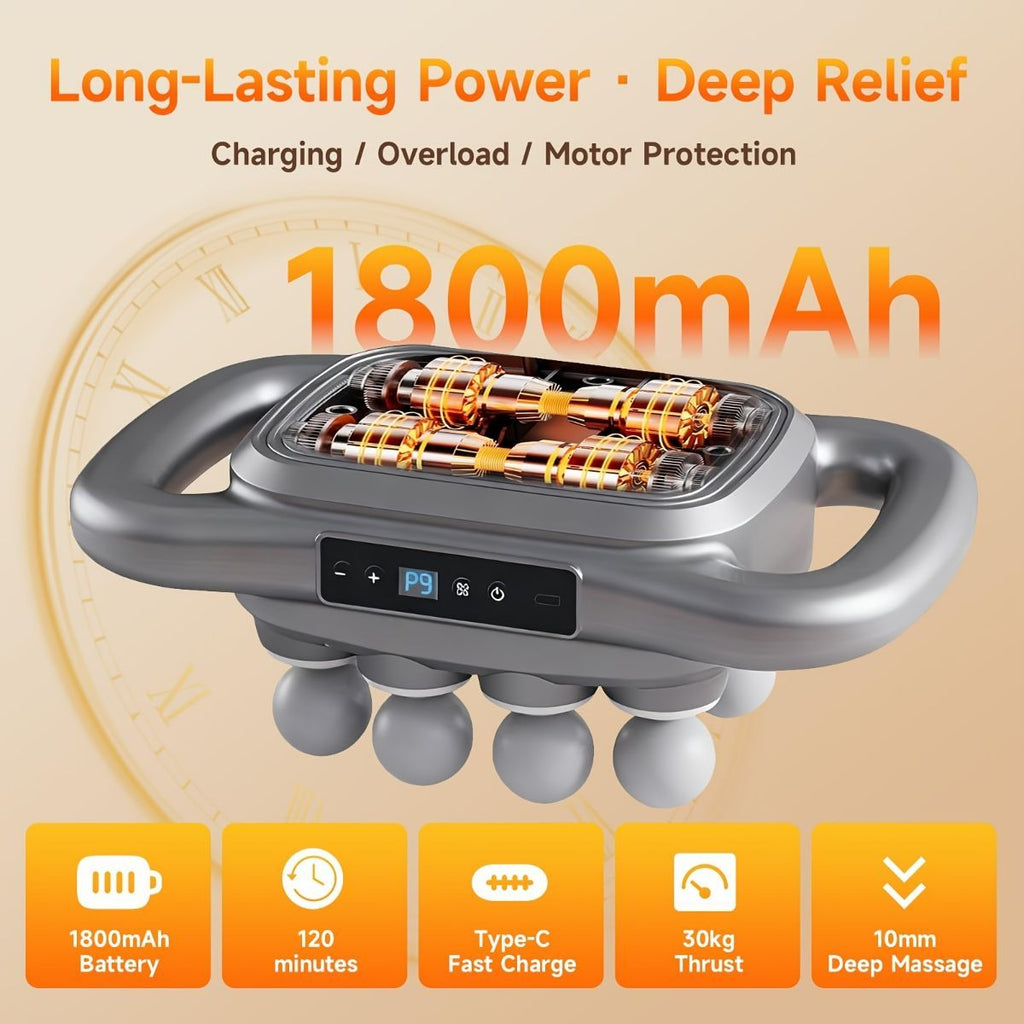 Massage Gun 16 Head Deep Tissue Percussion Muscle Massager 9 Speed Starry Sky