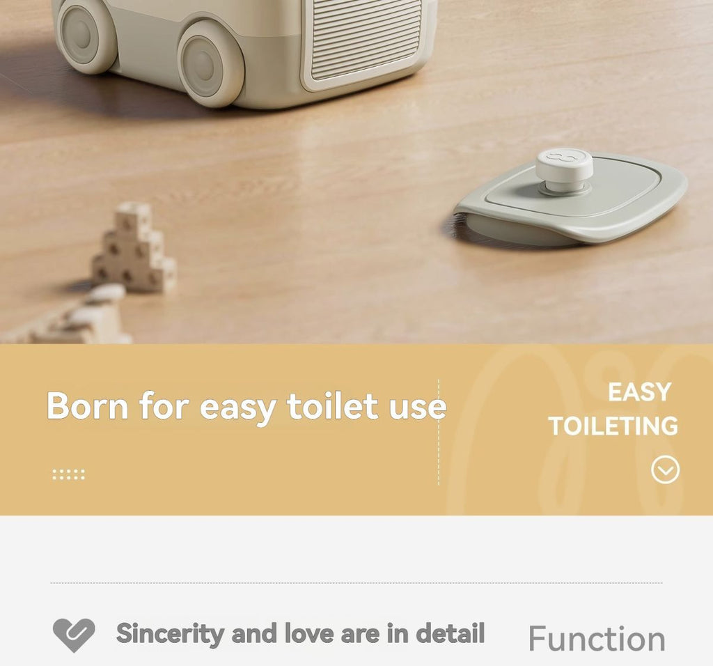 baby portable toilet, potty training, weaning off diapers, soft PU cushion, night-light, bathroom accessories, Australian market, toddler toilet seat - beige white - Size Three