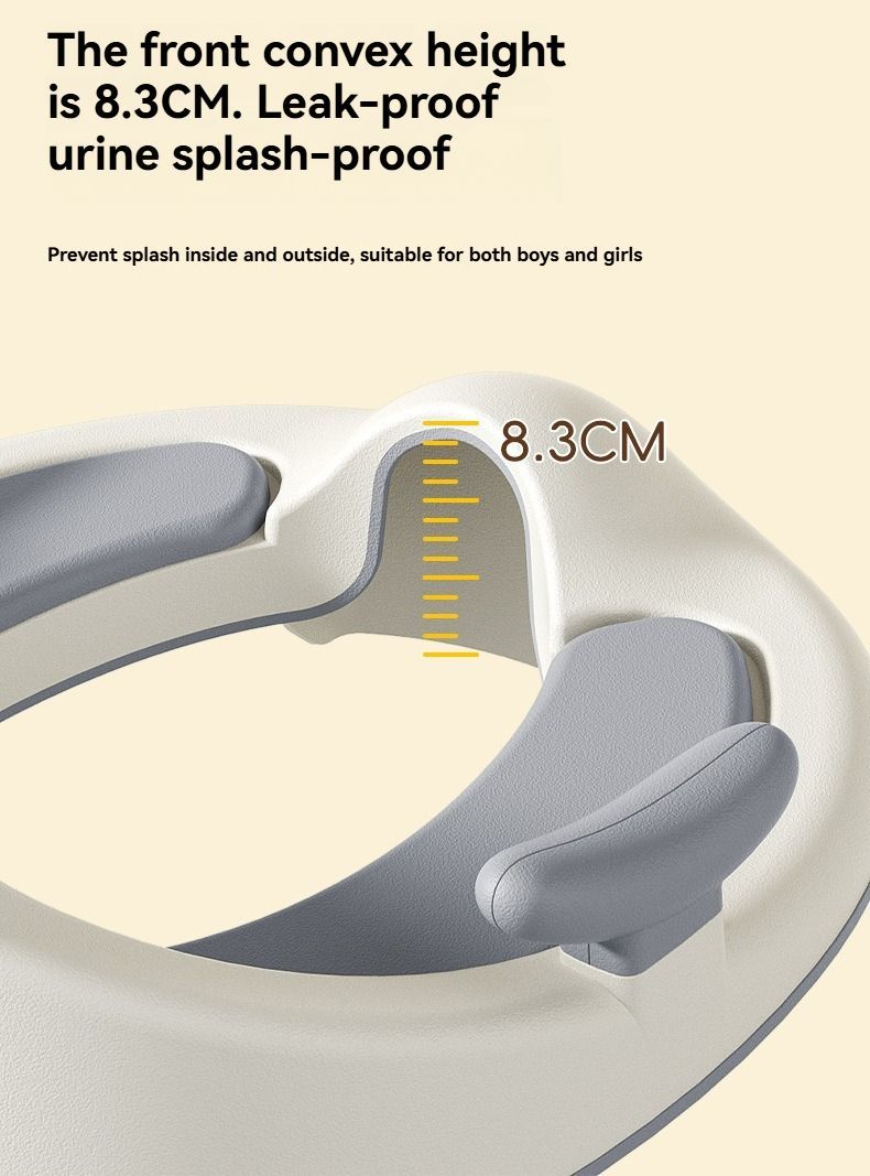 baby portable toilet seat, potty training, no installation, splash proof, hanging storage, travel potty seat, toddler toilet training seat - Gray - Size Hard seat cushion