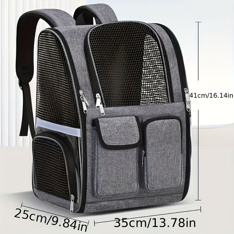 Dog Carrier Backpack Pet Transport Bag Travel Accessory For Dogs Dog Supplies - Red - Size routine