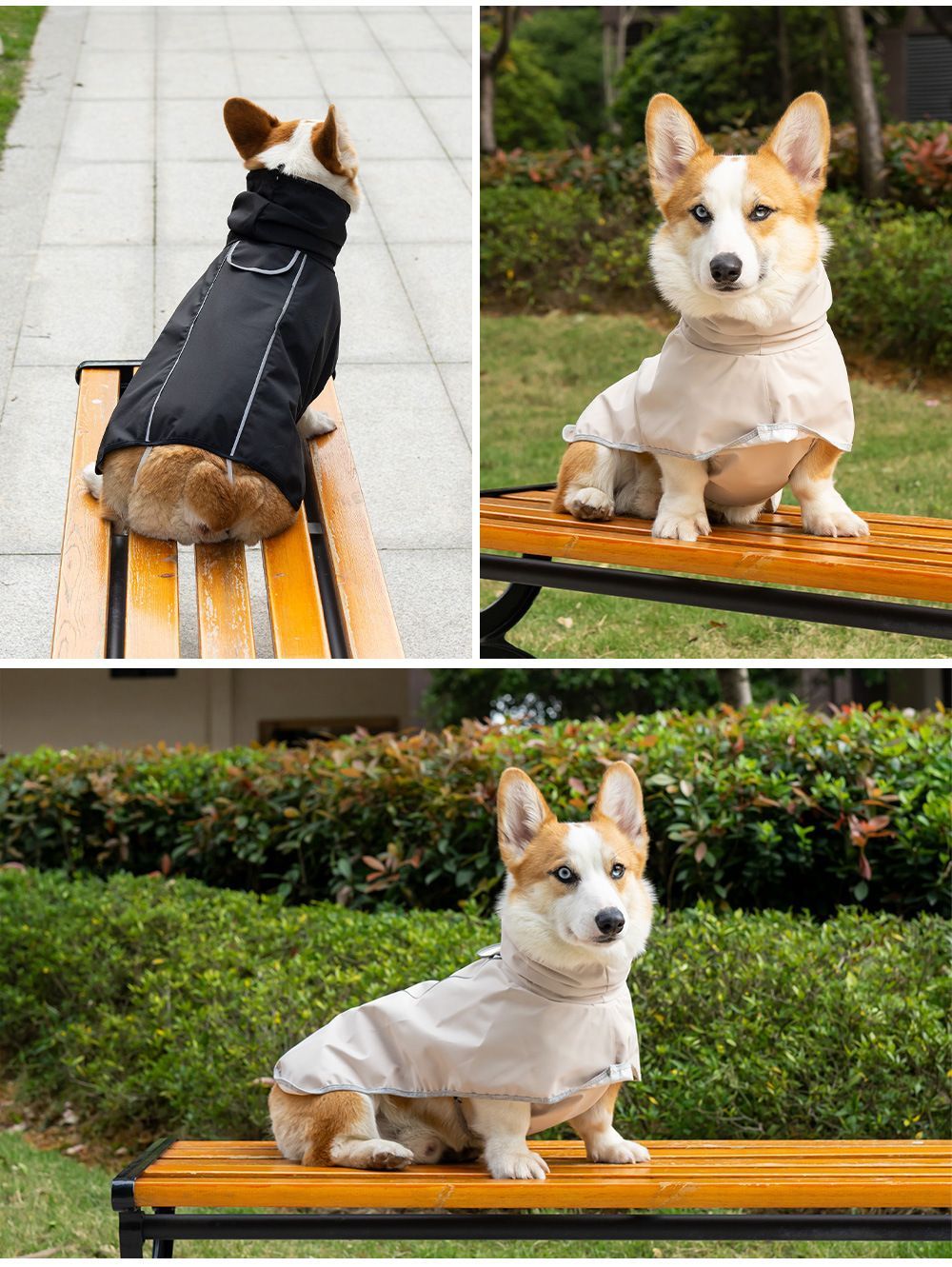Waterproof Dog Poncho Reflective Dog Cape Dog Rainwear Pet Waterproof Clothing - Yellow - Size XL-6-8kg