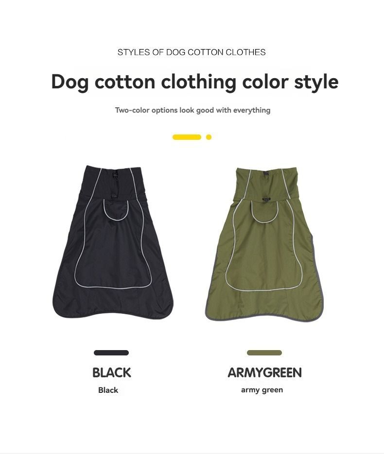 Dog Coat Warm-Lined Waterproof Medium-Large Dog Reflective Dog Coat Winter Dog - Dark Green - Size XS-7.5-11kg