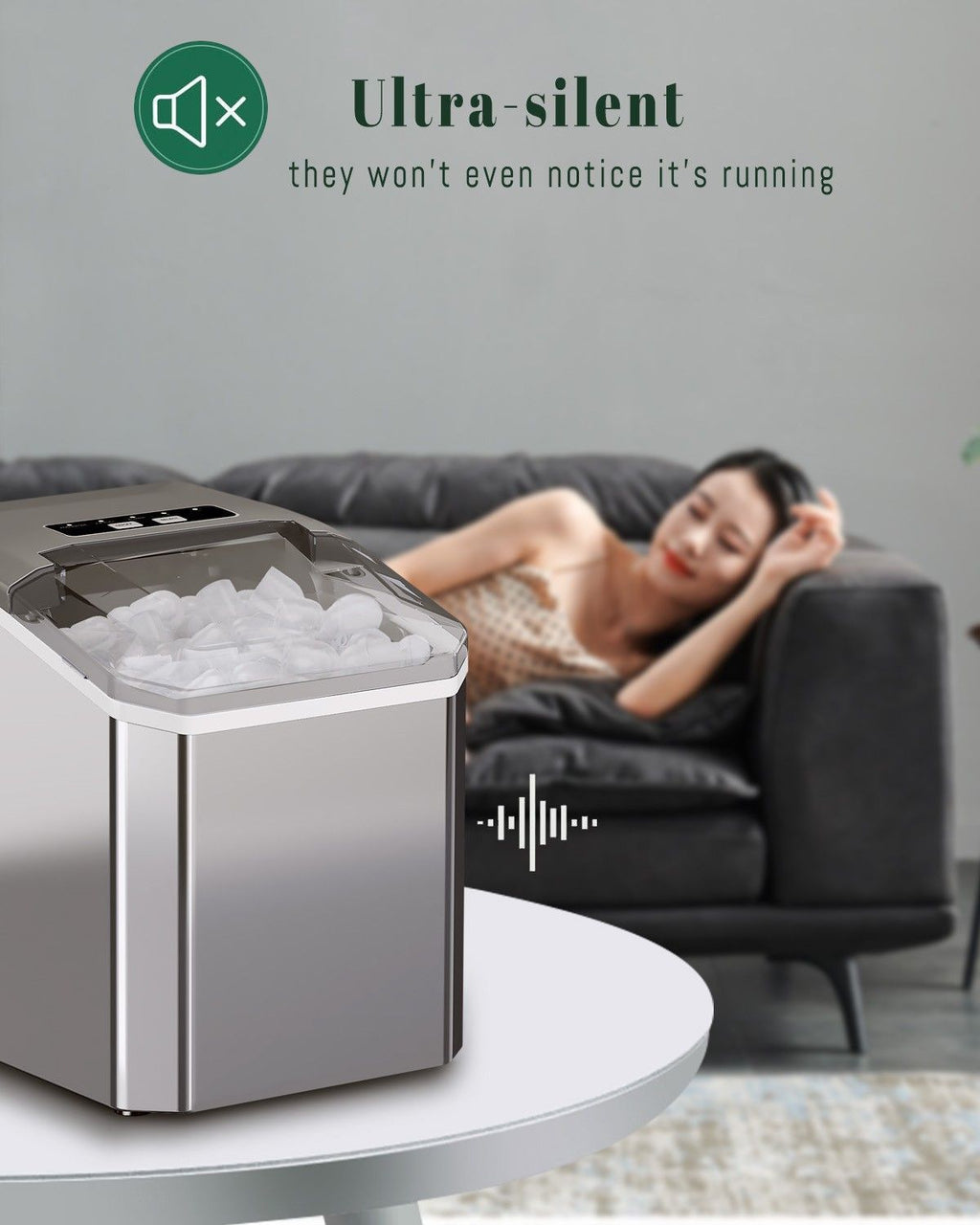 mini ice maker, household ice maker, portable ice maker, desktop ice maker, automatic ice maker, smart ice maker, bullet ice maker, dormitory ice maker, Australia, summer, small appliance, countertop ice machine - White - Size Australian Standard