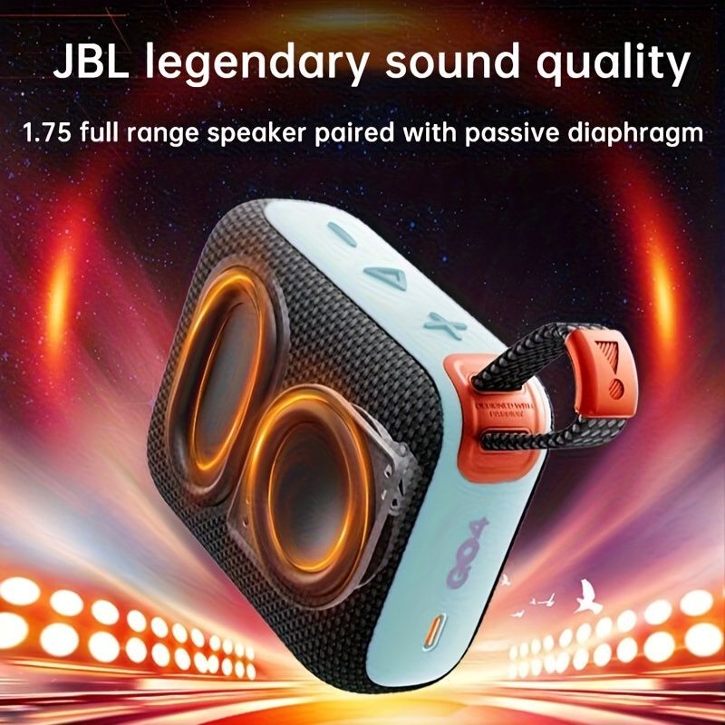 portable Bluetooth speaker, compact speaker, 7-hour playback, beach speaker, camping speaker, home speaker, outdoor speaker, long battery life, passive radiator - Black - Size IPX7