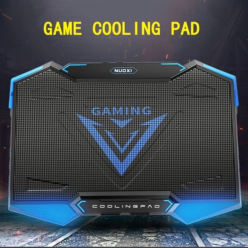 Laptop Cooling Pad Five-Core Cooling Foldable Stand Adjustable Stand Laptop - Blue - Size Universal